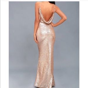 FINAL PRICE Lulus gold prom dress